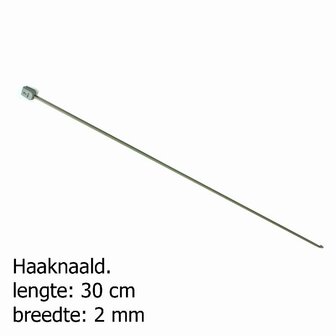 Pony Tunische haaknaald 2mm lengte 30cm 