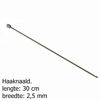 Pony Tunische haaknaald 2.5mm lengte 30cm 