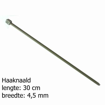 Pony Tunische haaknaald 4.5mm lengte 30cm 