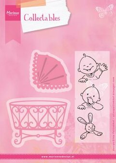 Marianne Design Col1313 Collectables Eline&#039;s Baby crib