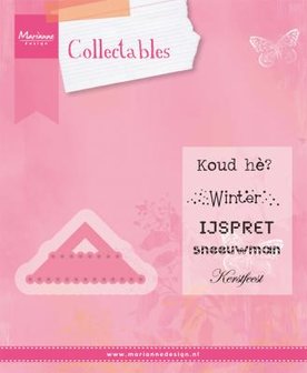 Marianne Design Col1341 Collectables Hoekje &amp; Winterteksten