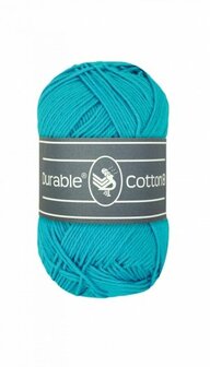 Durable Cotton 8 371 Turquoise brei- en haakgaren 50 gram 150 meter 