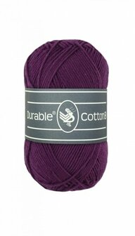 Durable Cotton 8 251 Aubergine brei- en haakgaren 50 gram 150 meter 