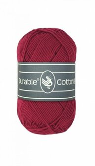 Durable Cotton 8 222 Bordeaux brei- en haakgaren 50 gram 150 meter