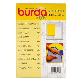 Burda kopieerpapier 83 x 57cm - 1 vel wit en 1 vel geel -