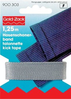 Broekstootband middengrijs 1.25meter (Gold-Zack)