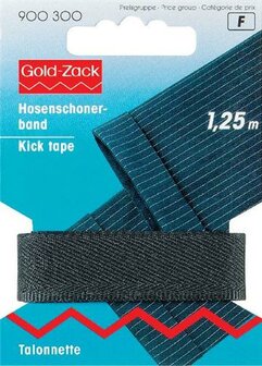 Broekstootband zwart 1.25meter, breed 15mm (Brouwer)