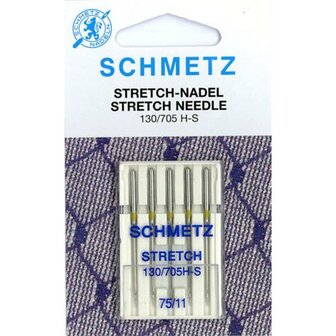 Schmetz Stretch naalden dikte 75 - 1 x 5 naalden op kaart